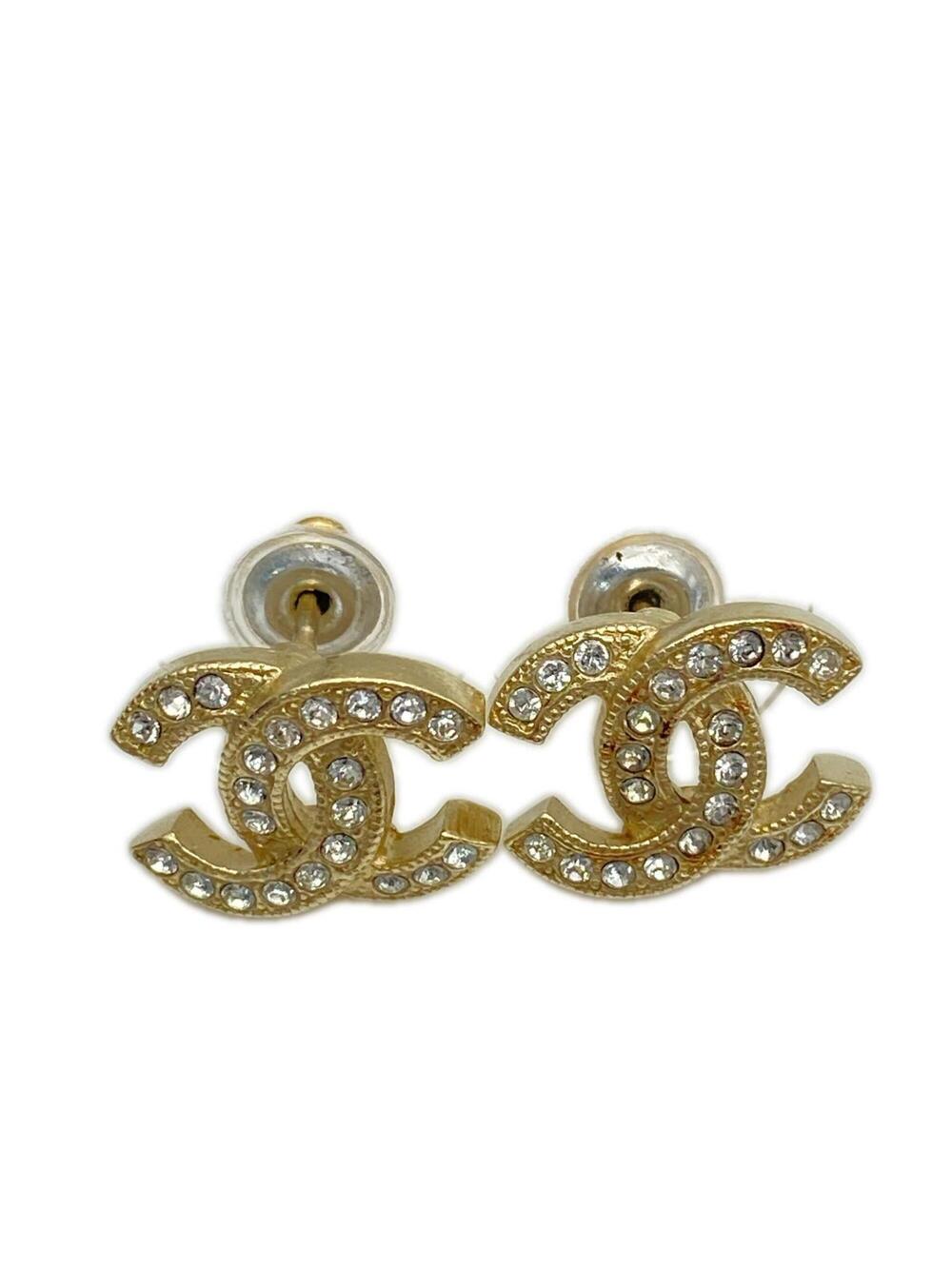 Chanel Cc Logo Earrings Metal Gold-Tone #351362C93B